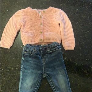 2 pcs of baby girl 12 month clothes